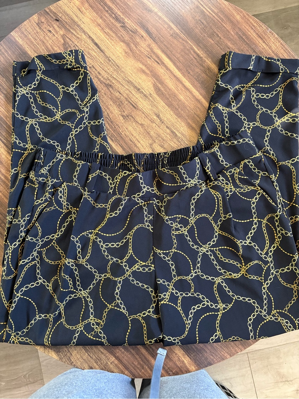 torrid Black Blouse with Gold Chain Print